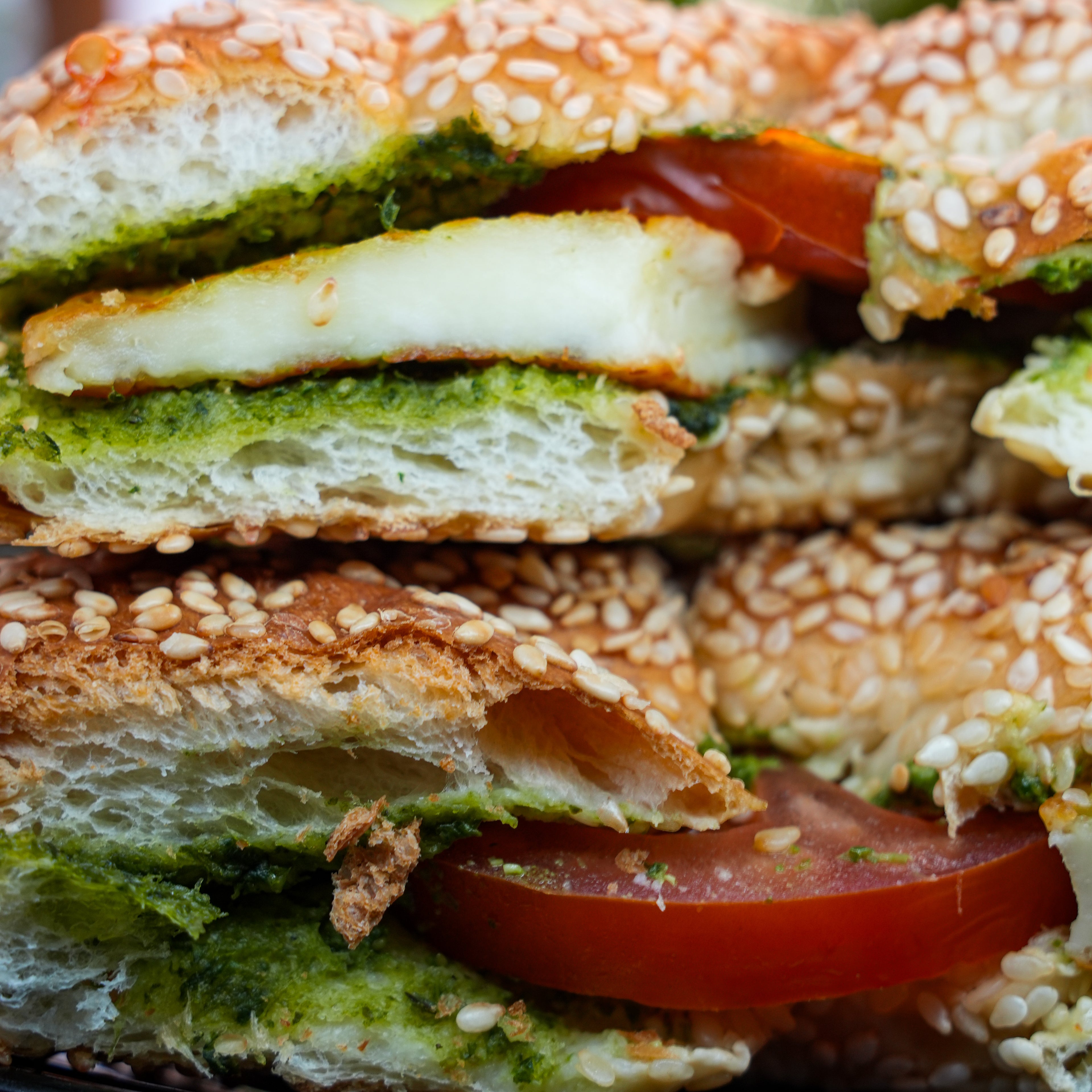 Grilled Helloumi With Zaatar Pesto